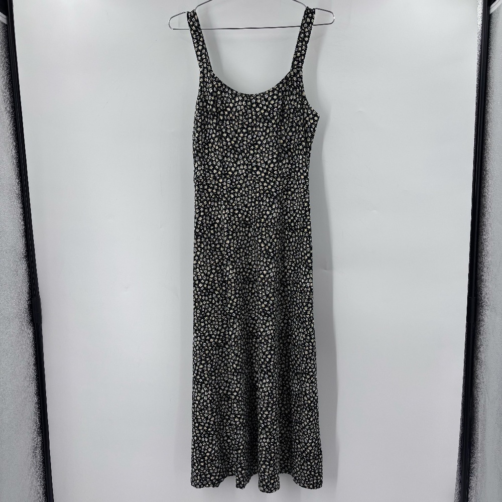 Free People Lorelai Black Floral Midi Dress Size Small
